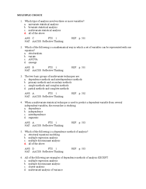 Chapter 15—Questionnaire Design-MCQ - MULTIPLE CHOICE Which of the ...