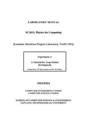 SC1013 Lab3 manual-NFC - LABORATORY MANUAL SC10 13 : Physics for ...