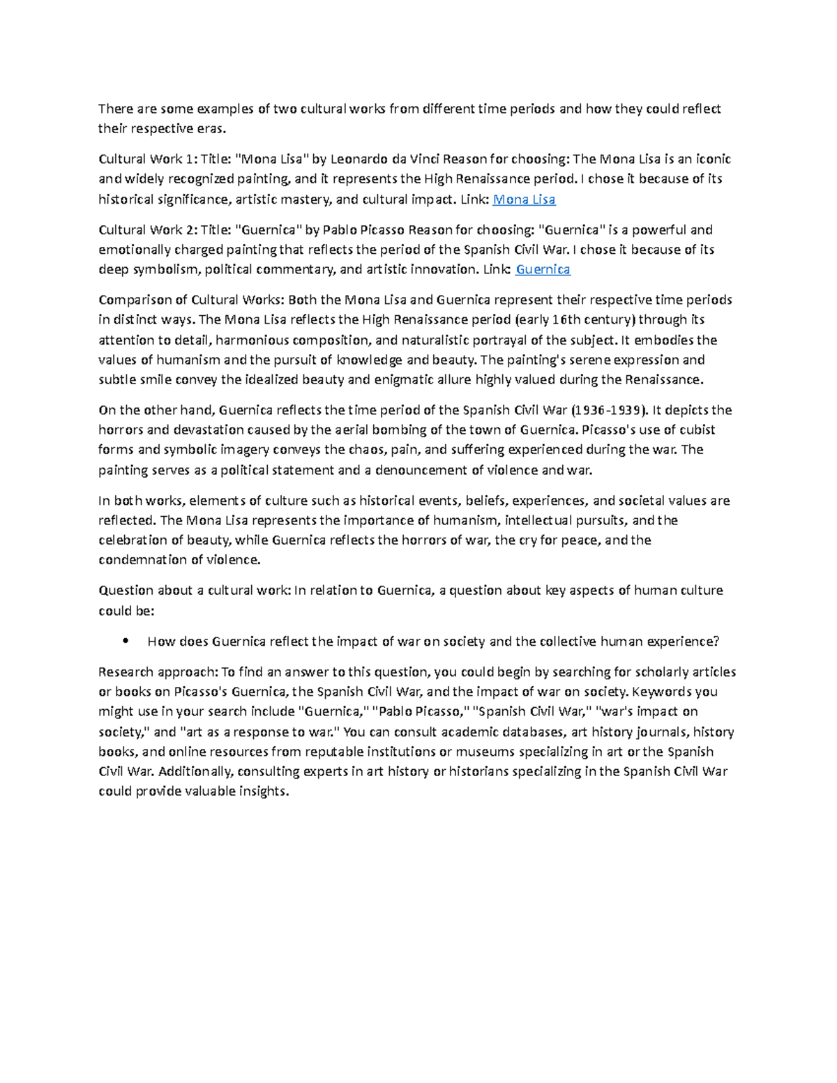 Document 31 - mod 4 - There are some examples of two cultural works ...