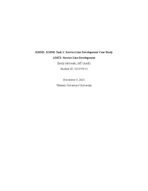 WGU AMT-2 Task One - Running head: AMT2 TASK ONE 1 Justin D. Clark AMT2 ...