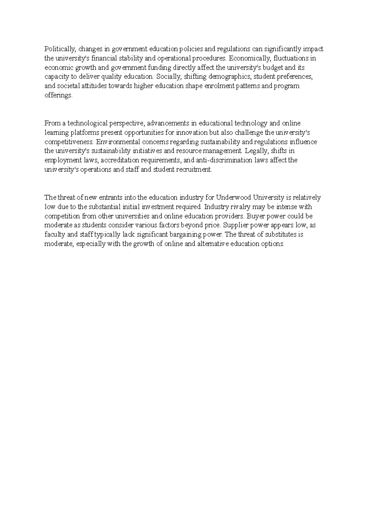 Lesson 4 Disc - SWOT - Politically, changes in government education ...