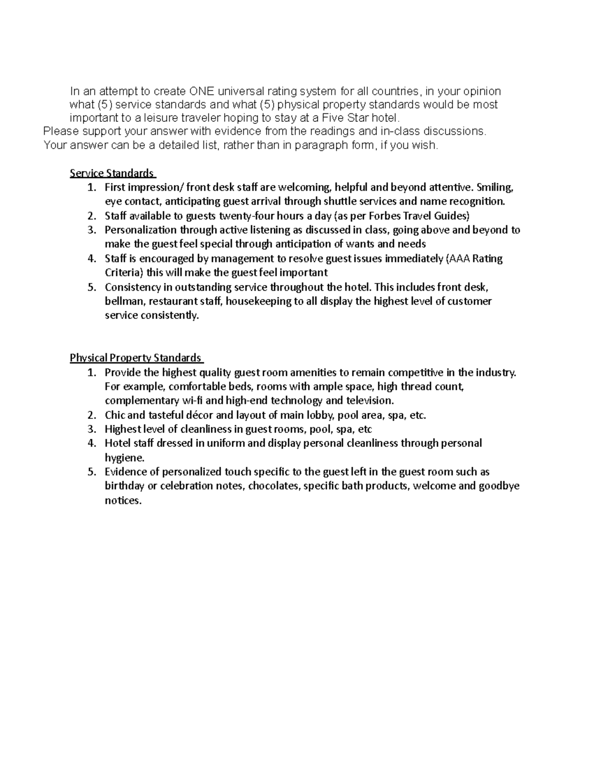 Hotel Service weke two DB In an attempt to create ONE universal