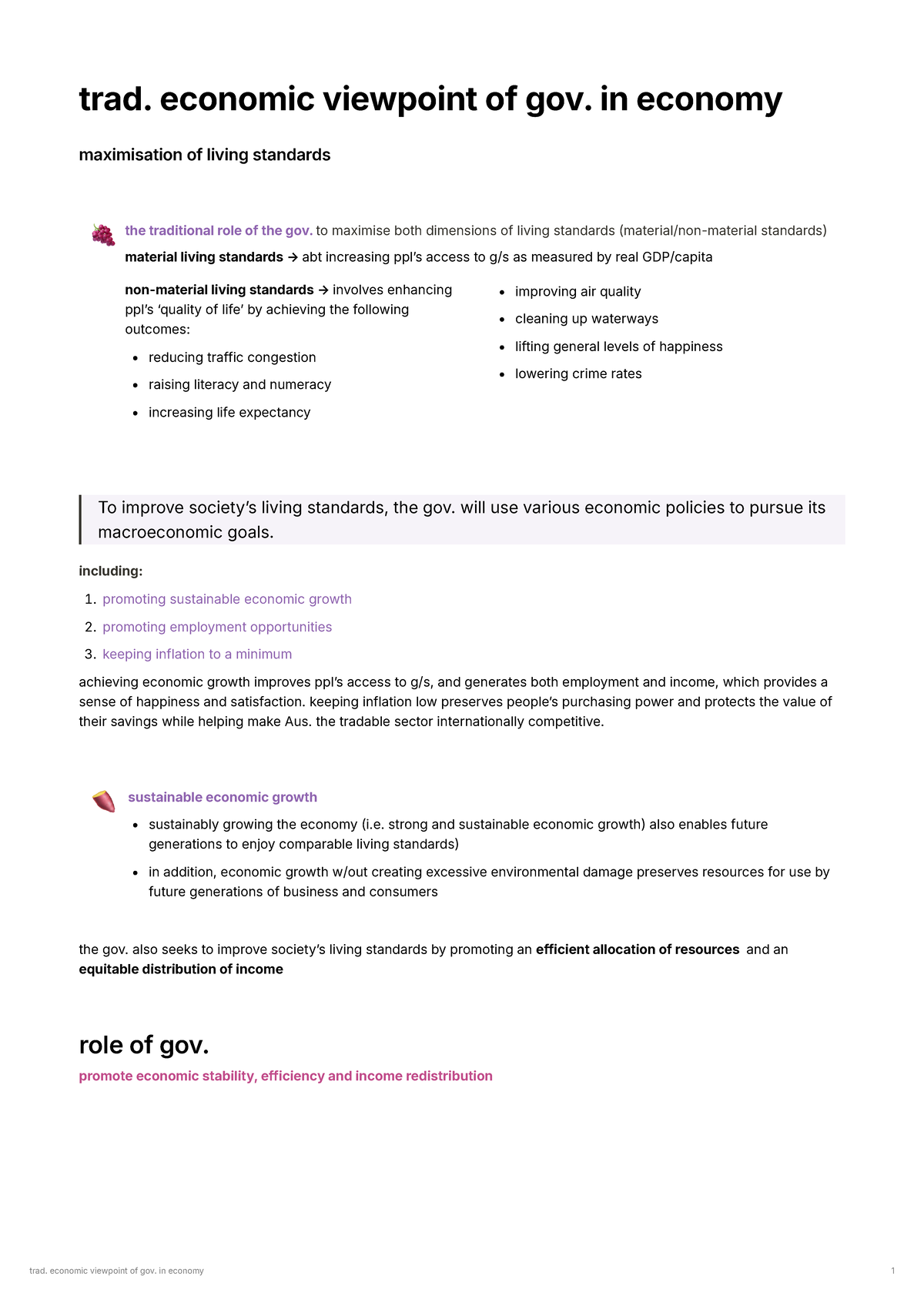Govt - The traditional economic viewpoint of the government in the ...