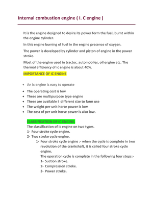 300+ TOP I.C. ENGINES Objective Questions and Answers PDF MCQs, PDF, Internal Combustion Engine