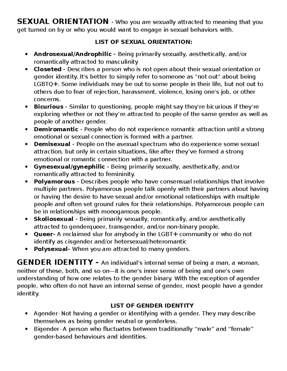 Sexual Orientation and Gender Identity - SEXUAL ORIENTATION - Who you ...