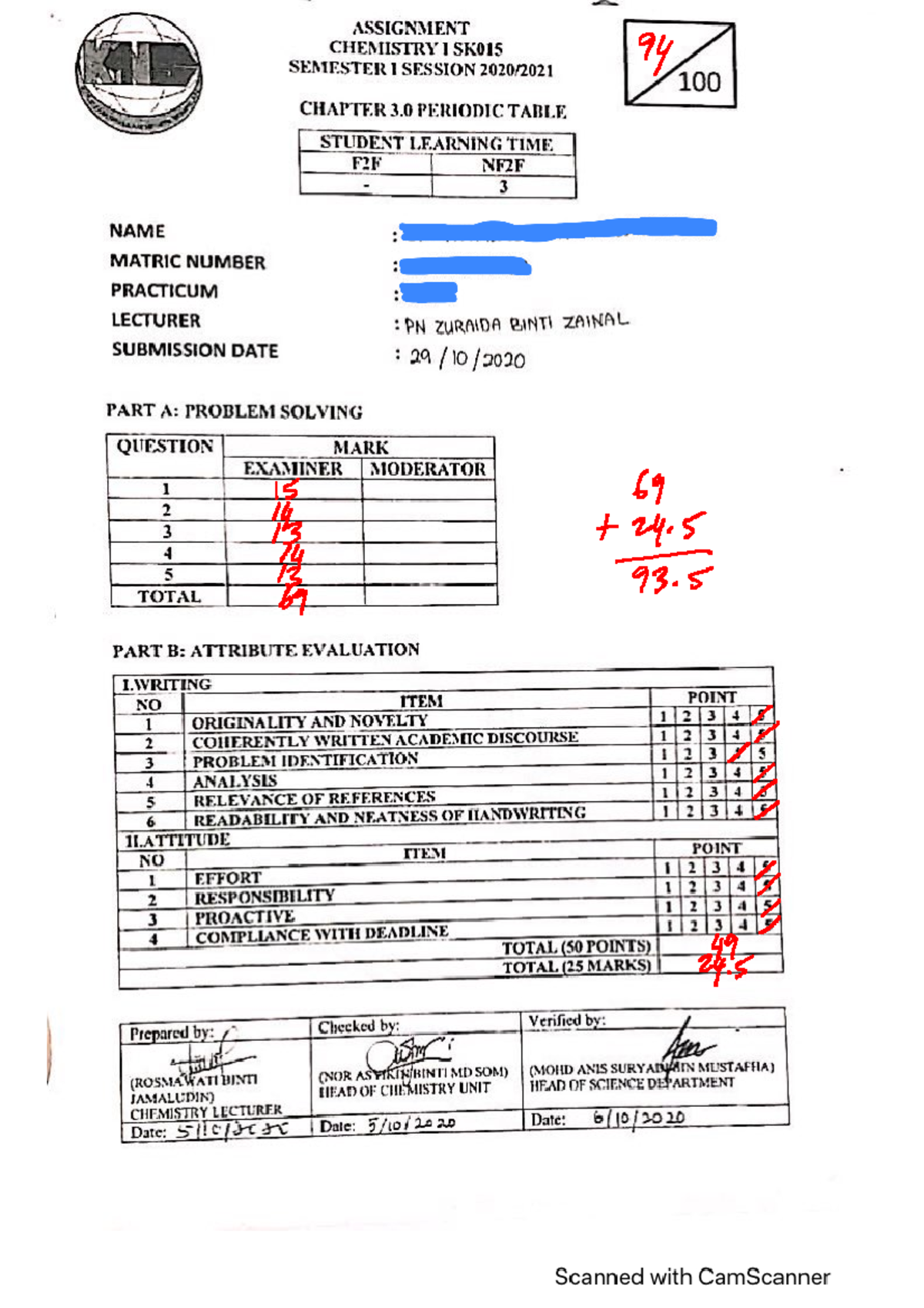 assignment 4 chemistry