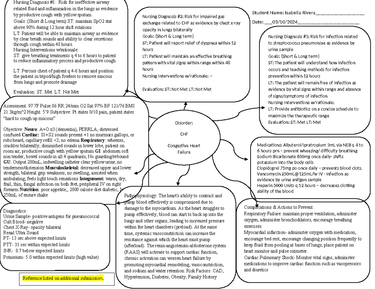 NURS 432 Concept Map Template - Nursing Diagnosis #2: Risk for impaired ...