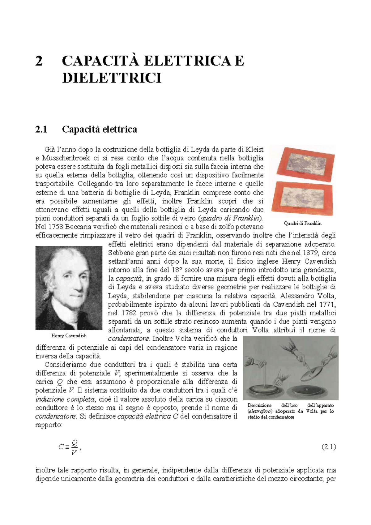 unità di capacità elettrica cruciverba
