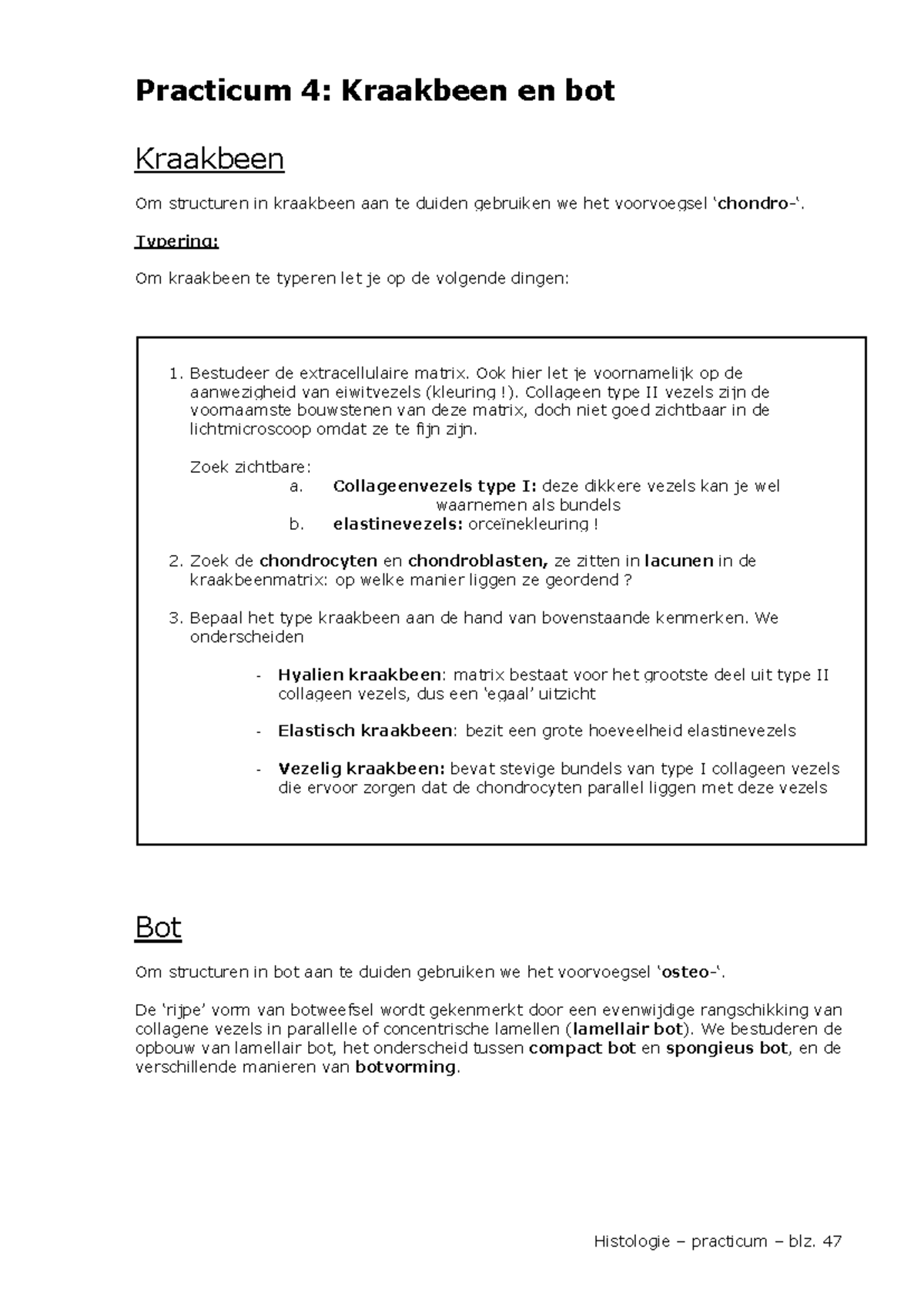 BMW1-pract.notas 2020-2021 ingevuld pp 47-88 - Practicum 4: Kraakbeen ...