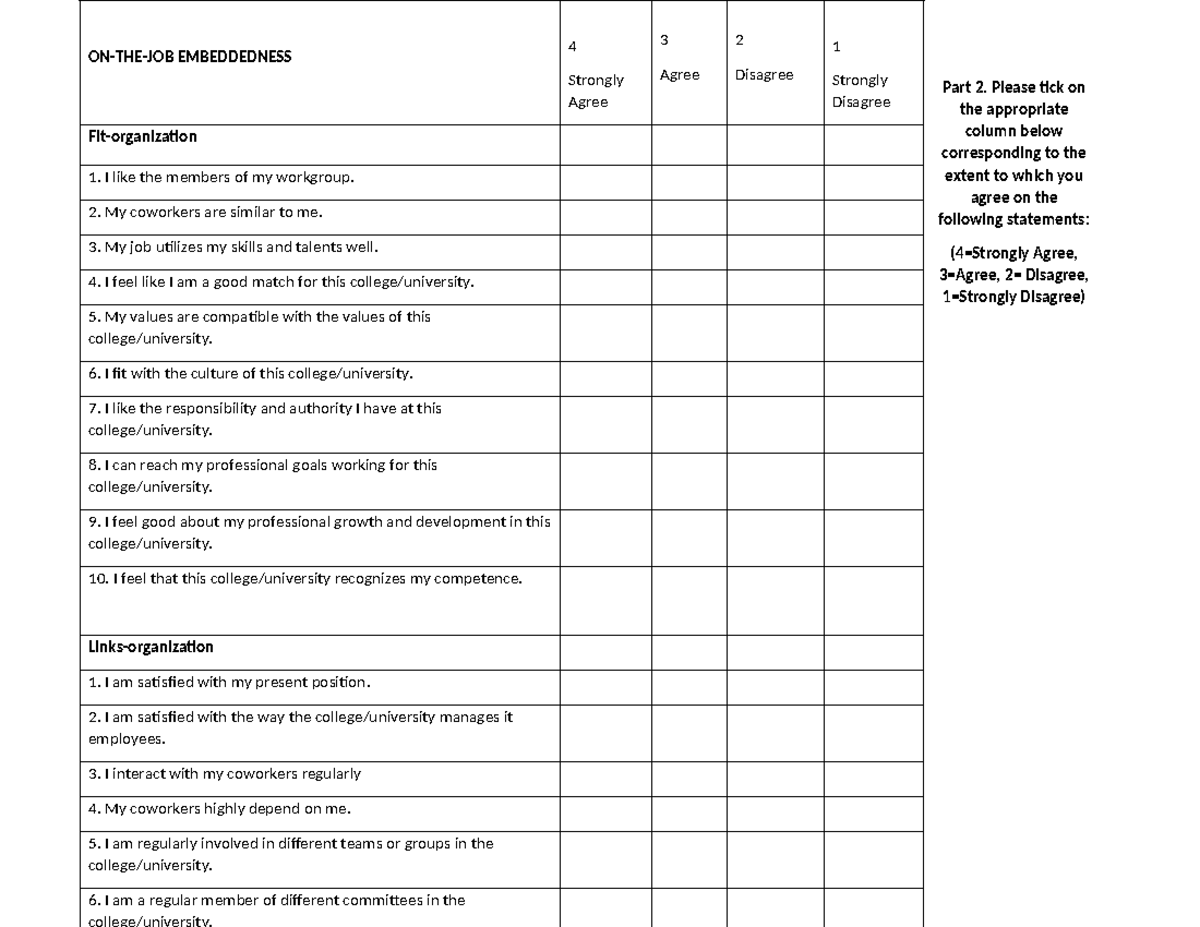 Sample-Survey-uqestionaire - Part 2. Please tick on the appropriate ...
