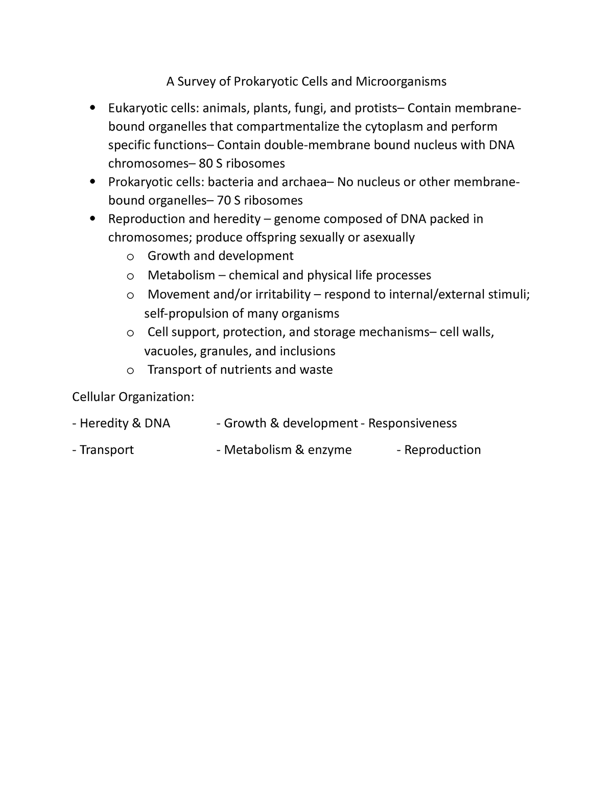 Document 5-3 - Make It Easy For Students - A Survey Of Prokaryotic ...