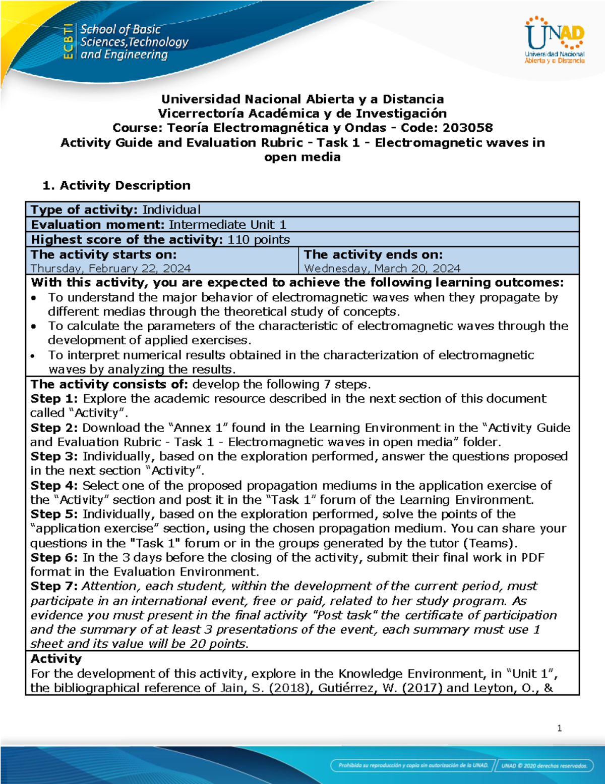 Activity Guide and Evaluation Rubric - Unit 1 - Task 1 ...