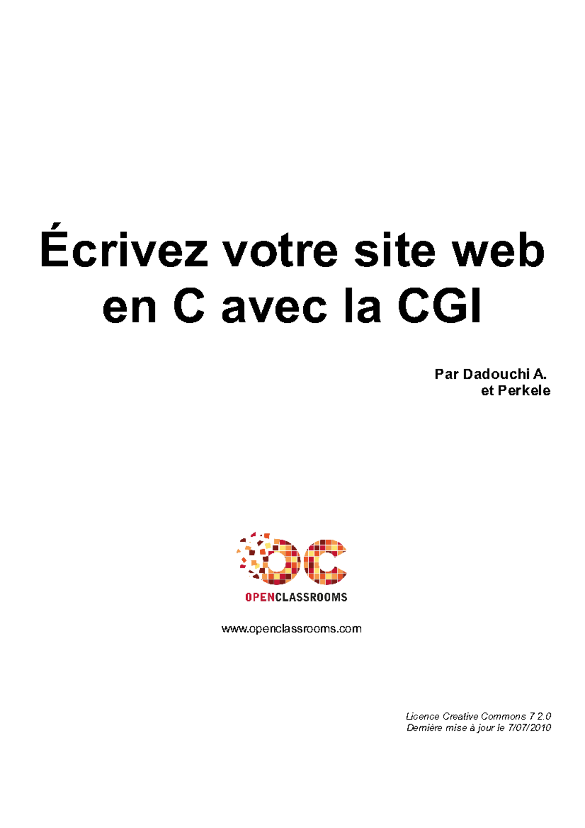 ecrivez votre site web en c avec la cgi - Écrivez votre site web en C ...