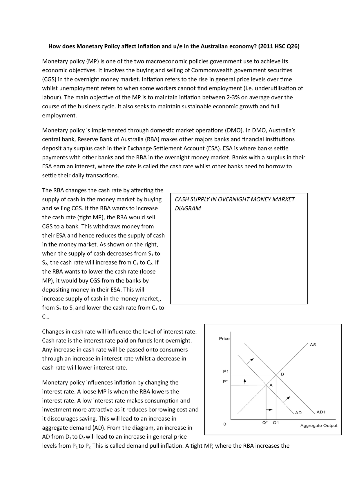 monetary policy essay pdf