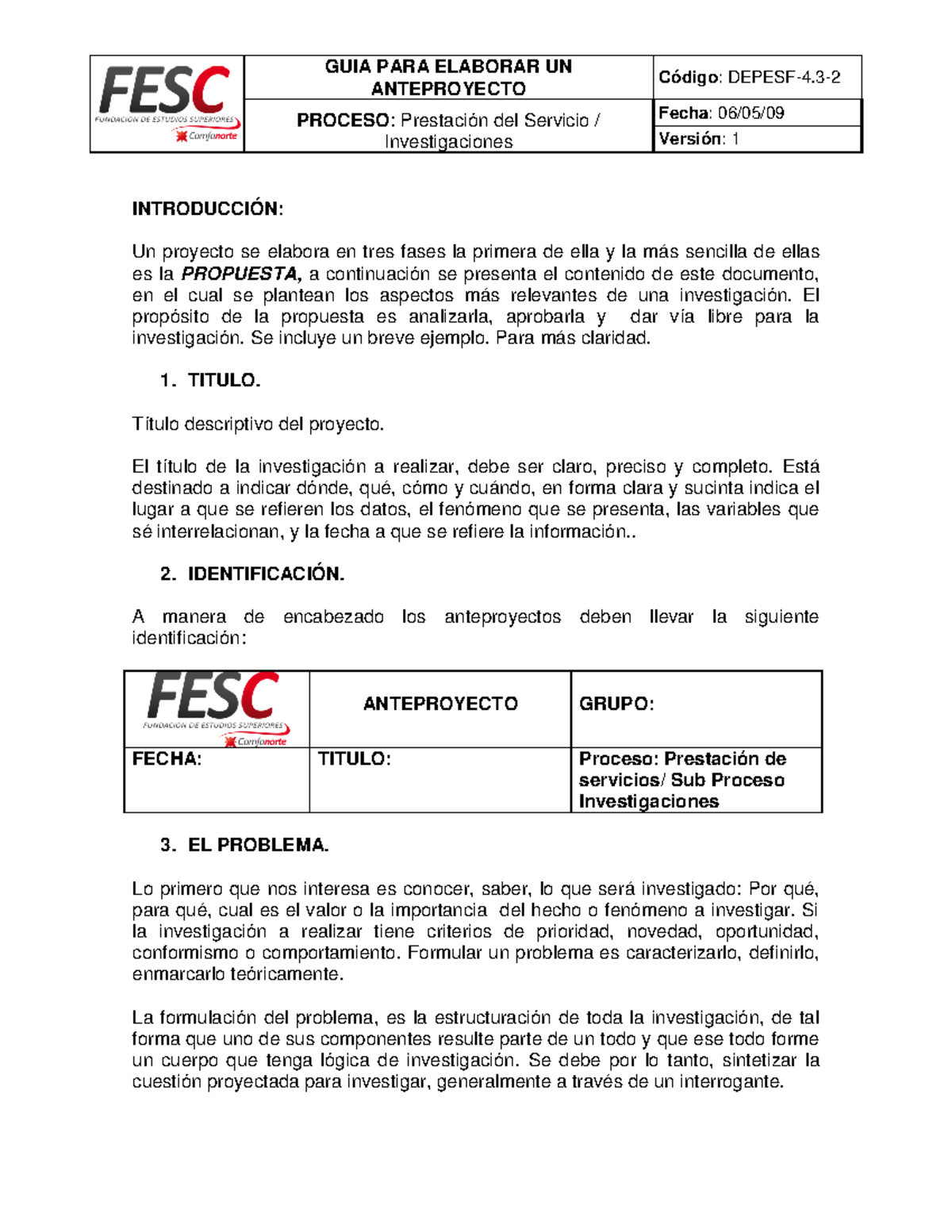 DE-2 GUIA Presentacion DE Anteproyectos - GUIA PARA ELABORAR UN ...