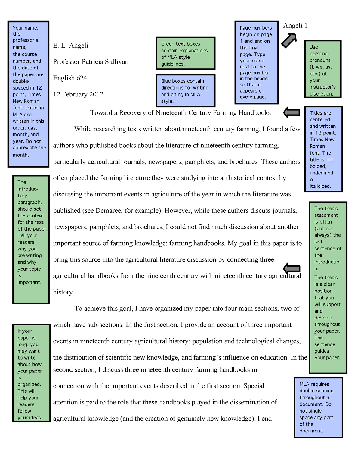 MLA EX - N/A - The Thesis Statement Is Often (but Not Always) The Last ...