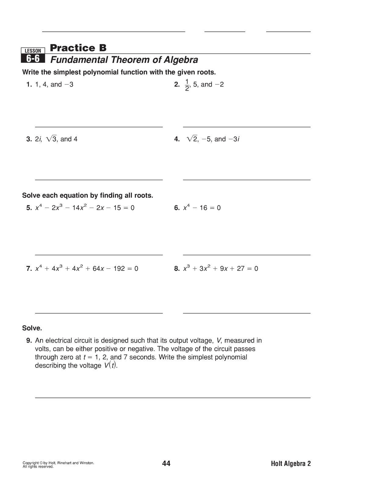 Httpsblairmath.webs - sb - Copyright © by Holt, Rinehart and Winston ...