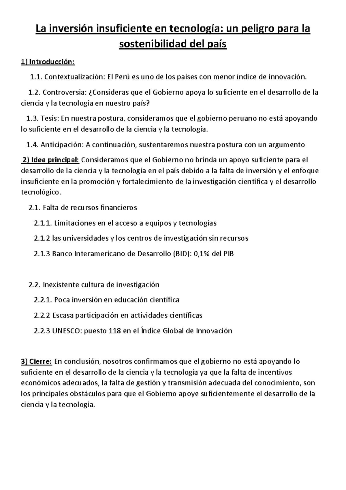 La inversión insuficiente en tecnología - La inversión insuficiente en ...