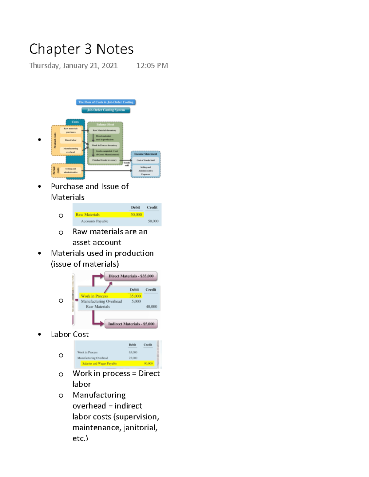 Chapter 3 Notes - " Purchase and Issue of Materials ï Raw materials are ...