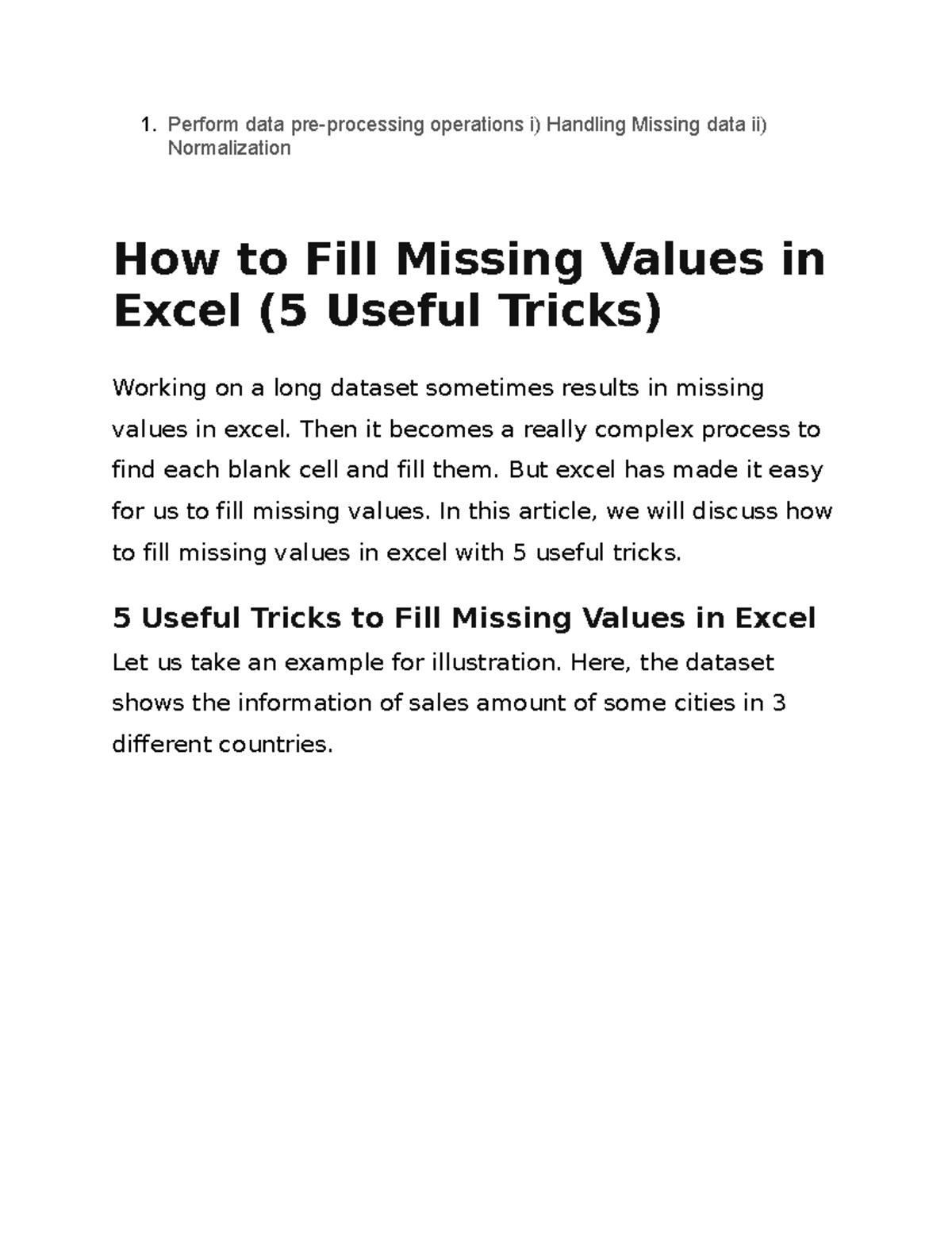 fill-missing-values-in-excel-1-perform-data-pre-processing