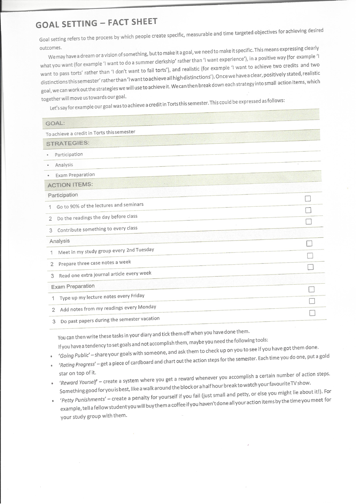 self-management-activities-sheet-studocu