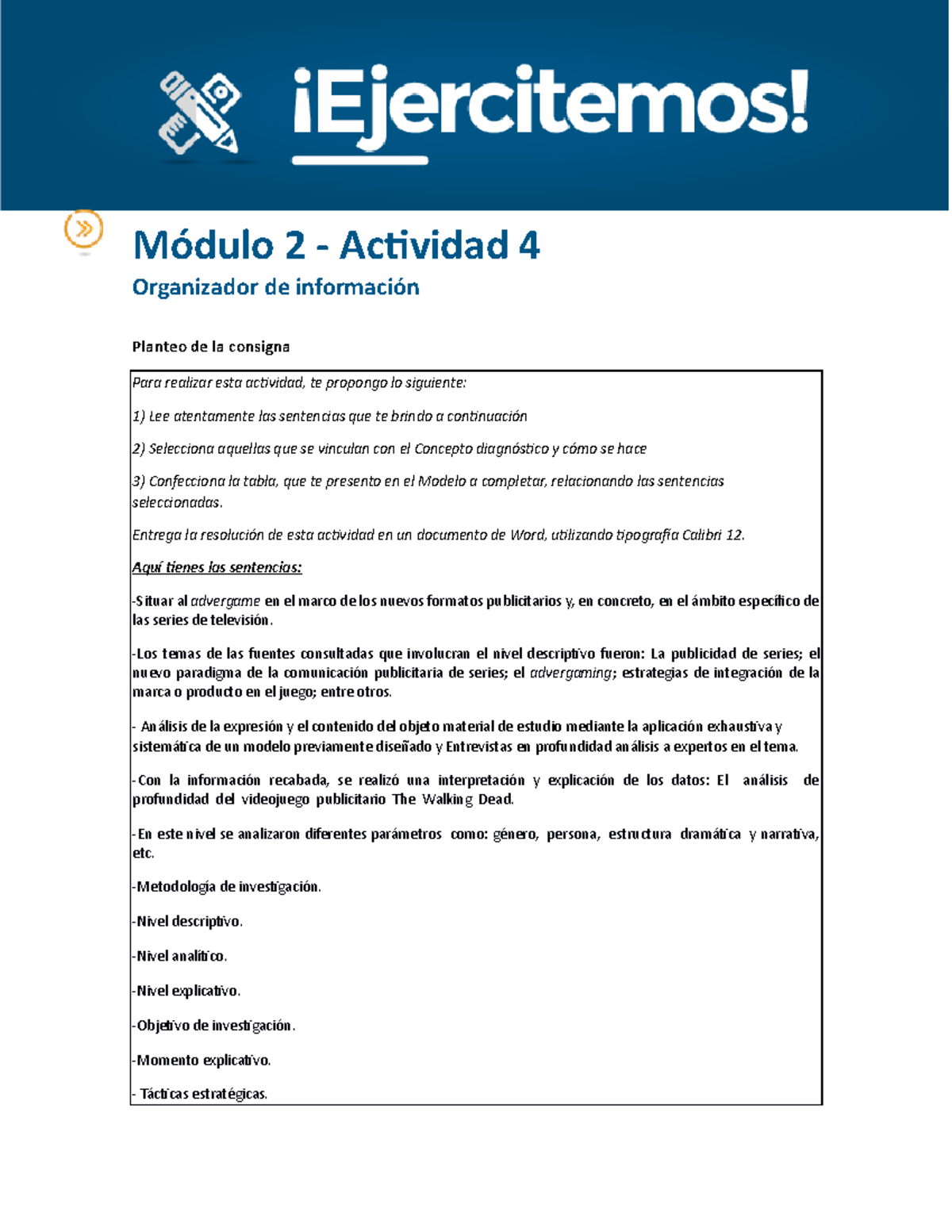 Actividad Integradora 2 - Planeamiento De La Comunicacion - Módulo 2 ...