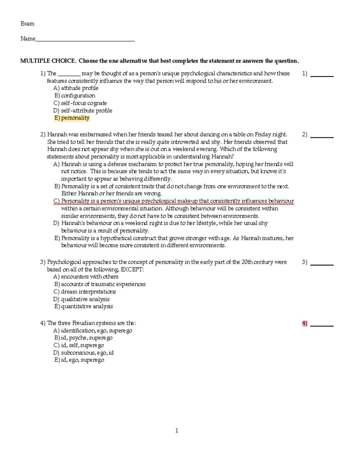 6 - Test Bank - Exam Name___________________________________ - Studocu