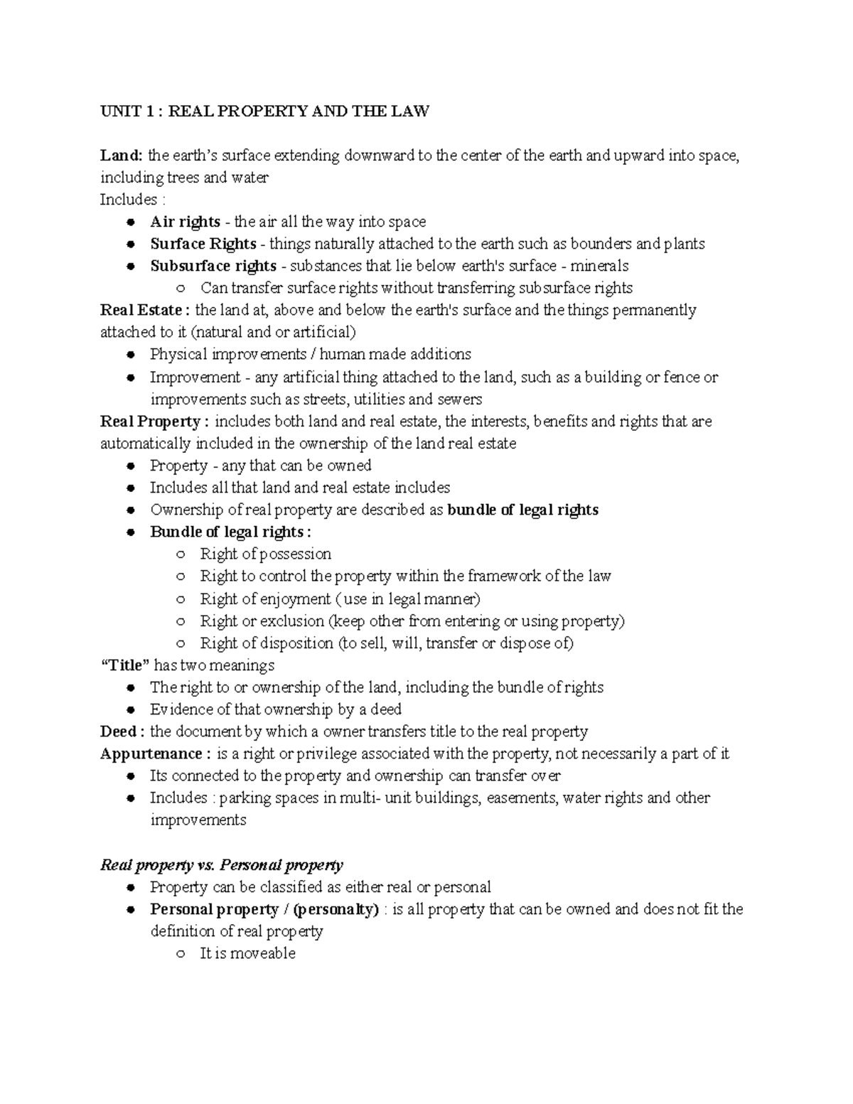 assignment real estate law uthm