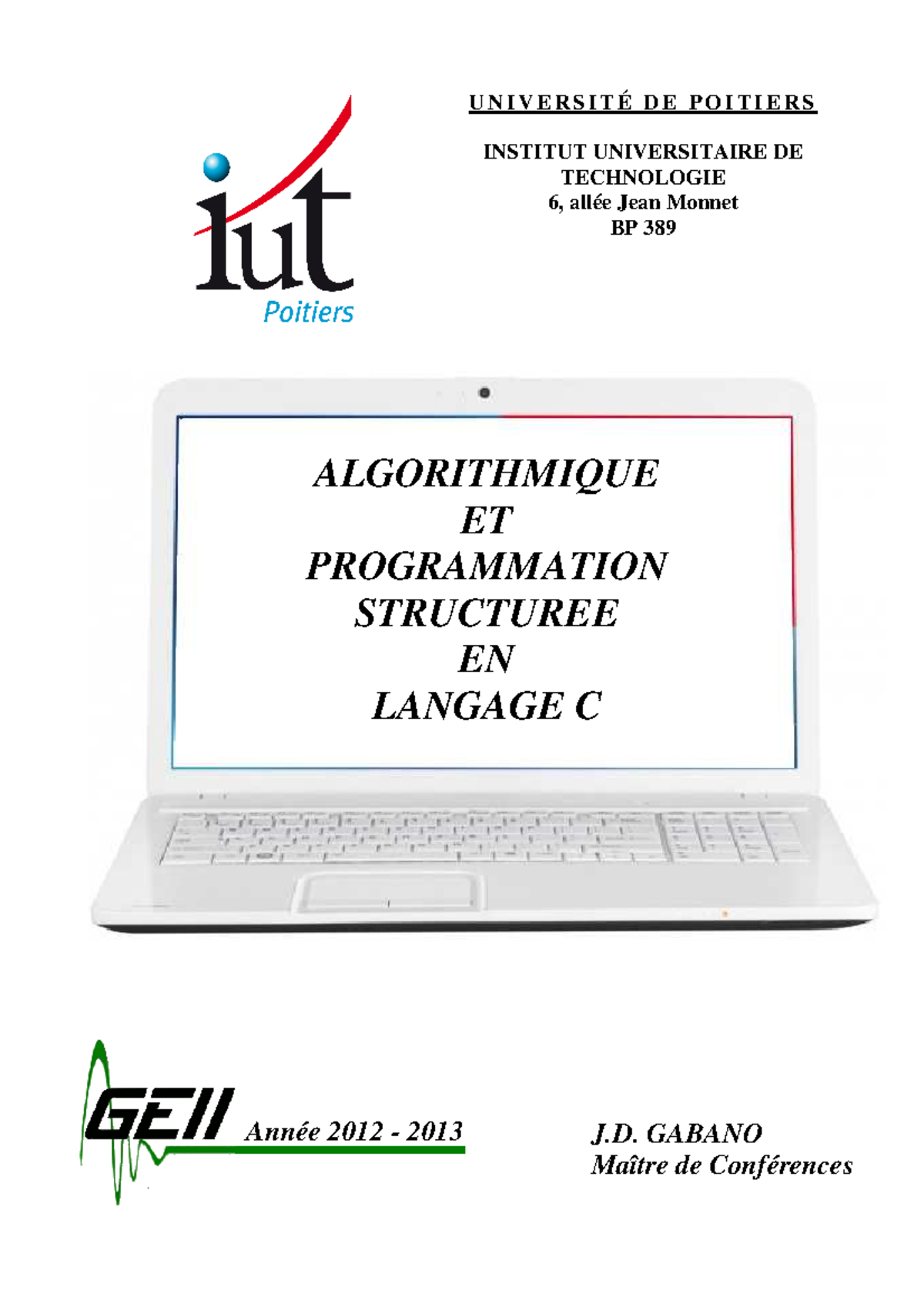 Cours Algorithmique Et Programmation 2 - U N I V E R S I T É D E P O I ...