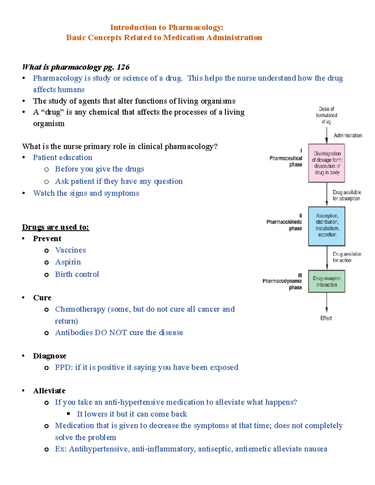 1 Pharmacology - Pharm 1 - Introduction To Pharmacology: Basic Concepts ...