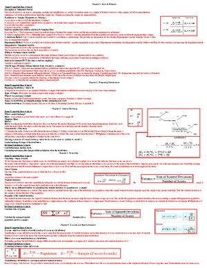 Final Exam Cheat Sheet - Chapter 1: Intro & Notation Terms/Conceptual ...