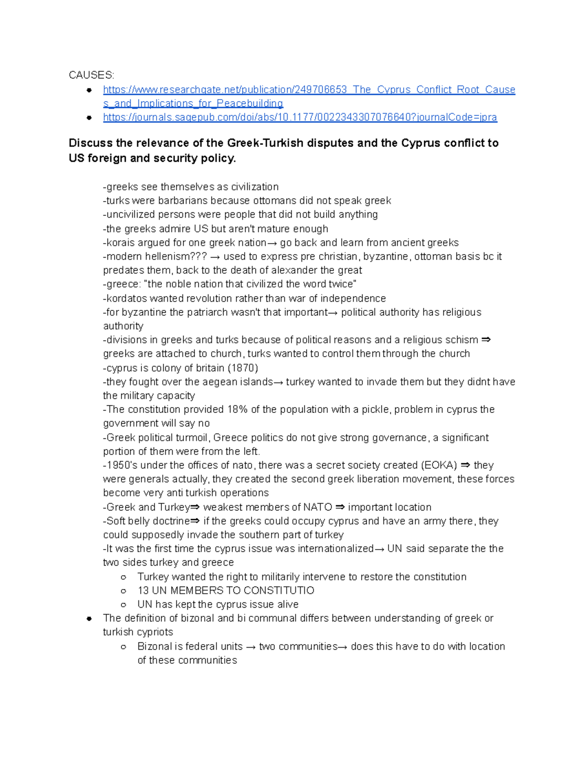 Cyprus Essay Notes - CAUSES: researchgate/publication/249706653_The ...