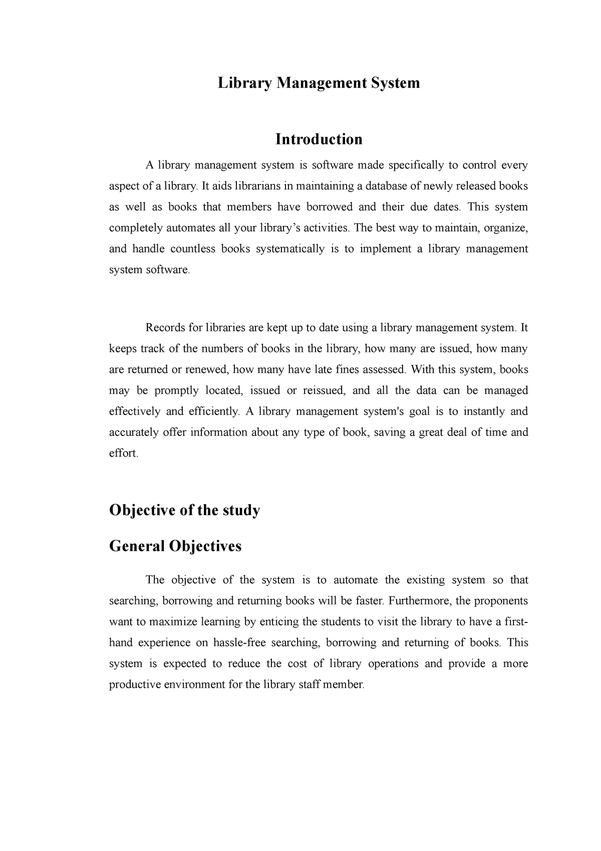 thesis of library management system