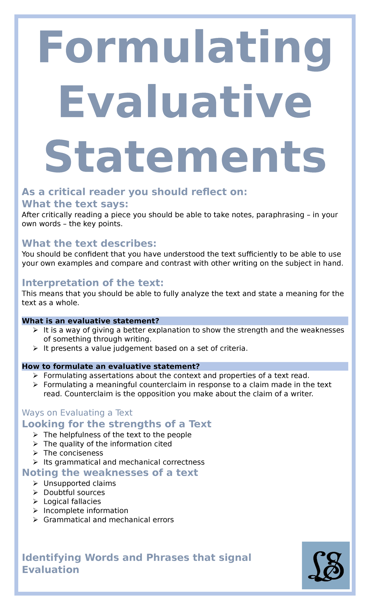 formulating-evaluative-statements-formulating-evaluative-statements