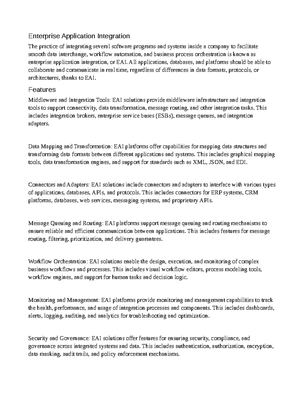 Eai - Enterprise Application integration - Enterprise Application ...