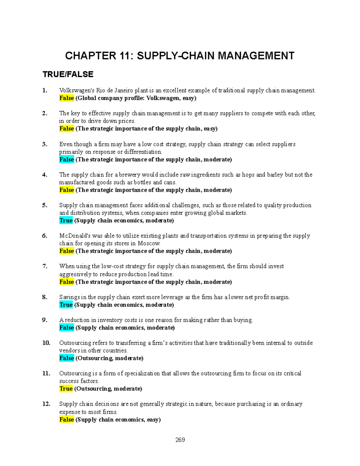 HR8 ch11 TIF final - Practice questions with answers Chapter 11 - SCM ...