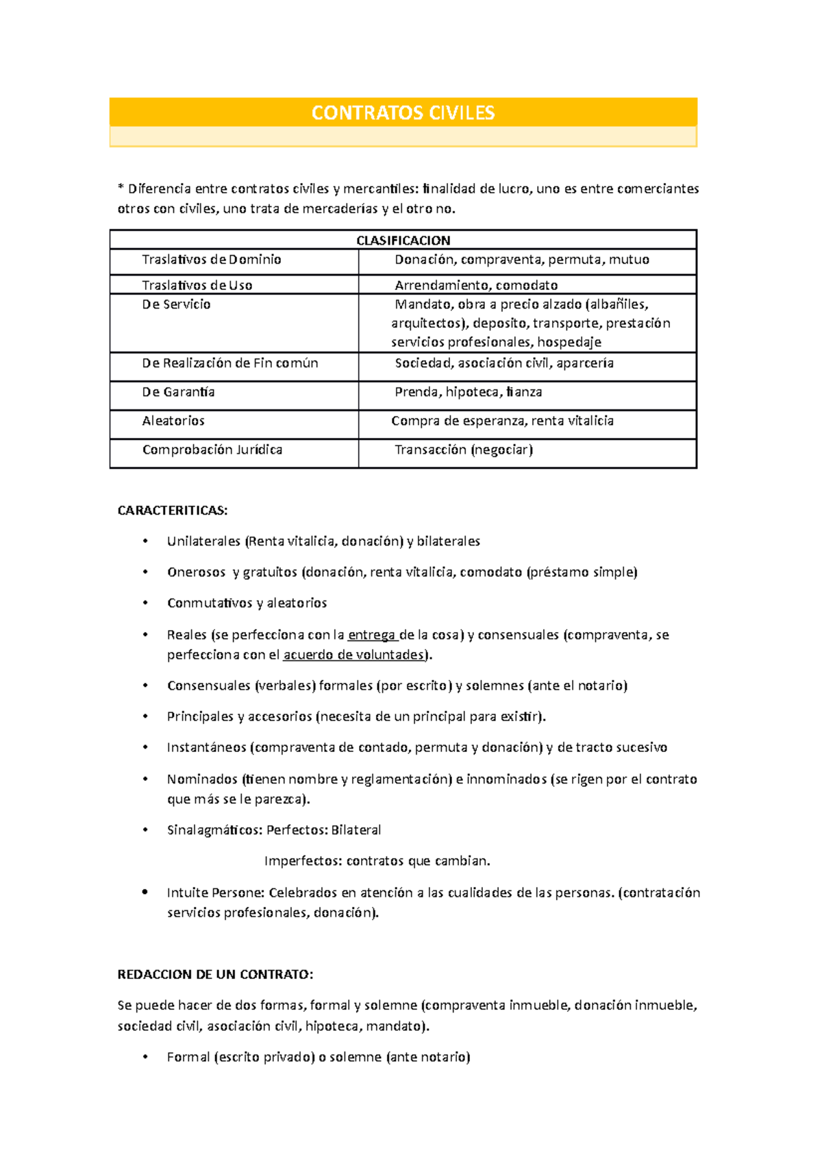 Apuntes Contratos Civiles Contratos Civiles Diferencia Entre