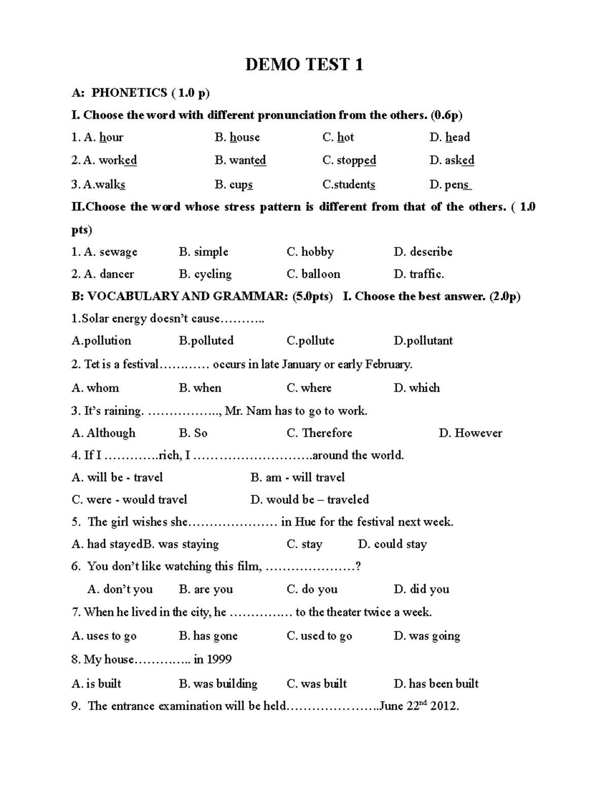 Ec Education Demo Test