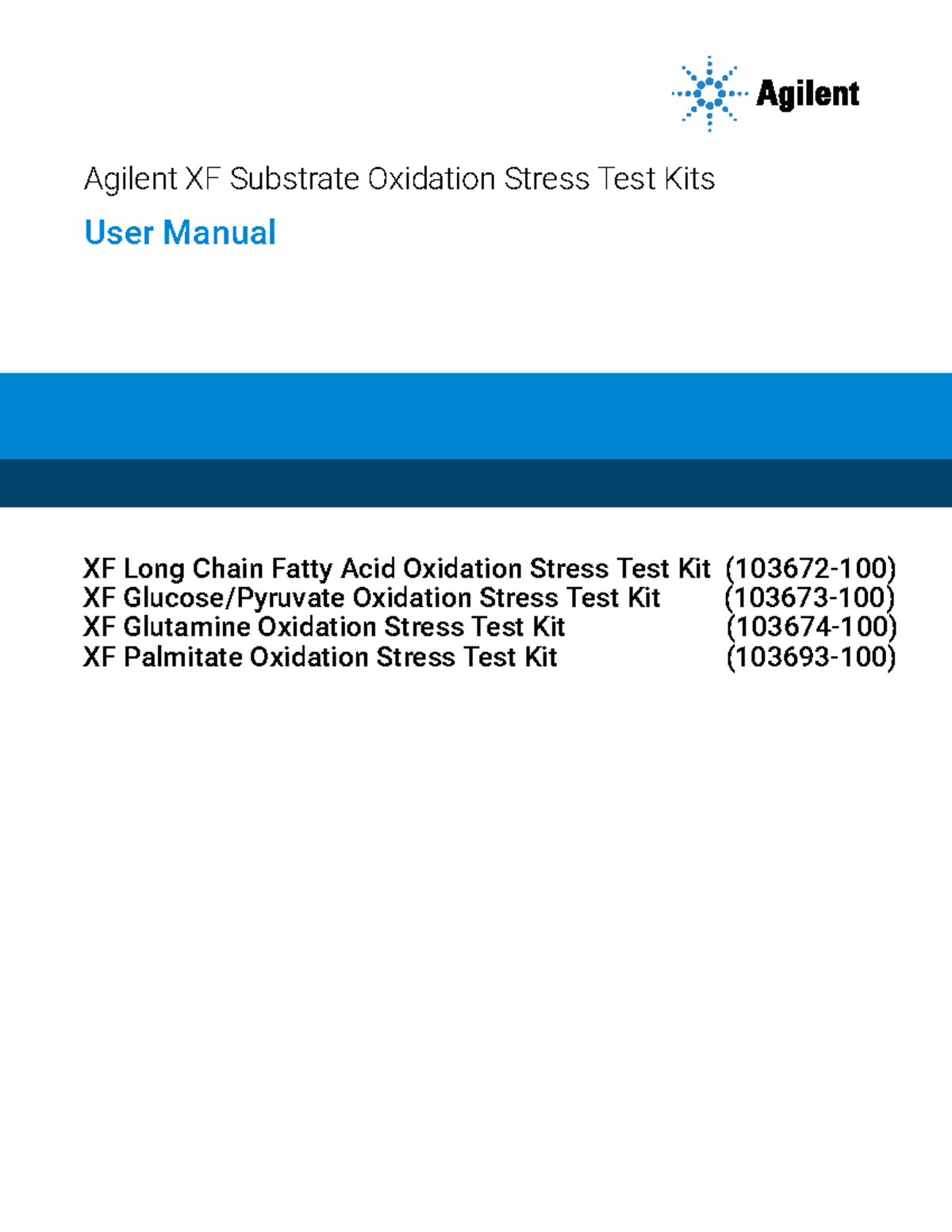 User manual substrate oxidation stress test kits cell analysis 5994