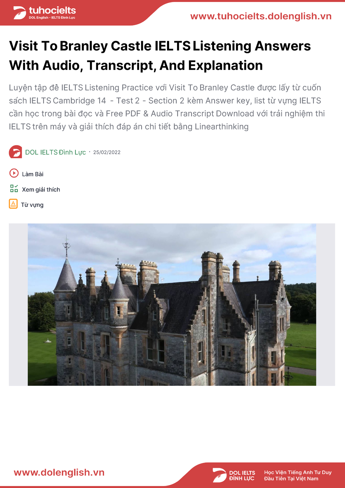visit to branley castle transcript