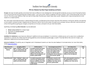 PSY 211 Module Two Milestone Template - PSY 211 Module Two Milestone ...