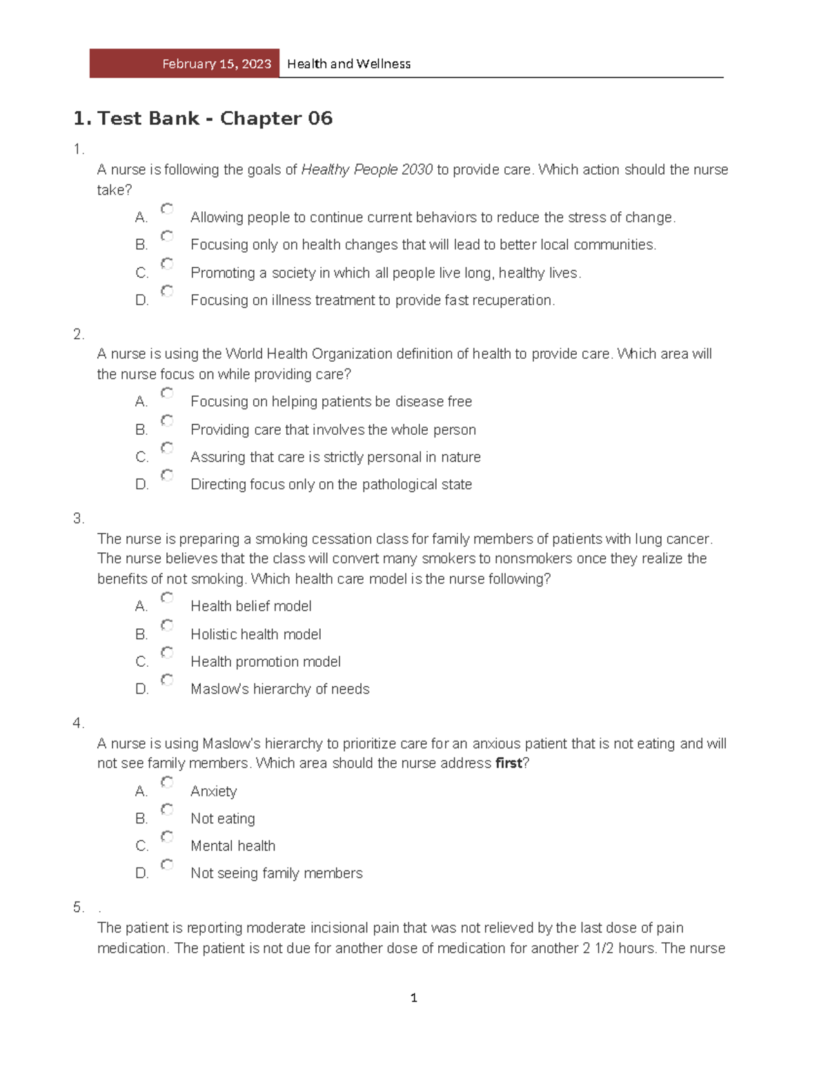 Practice+Quiz-+Health+and+Wellness+Chapter+6 - 1. Test Bank - Chapter ...