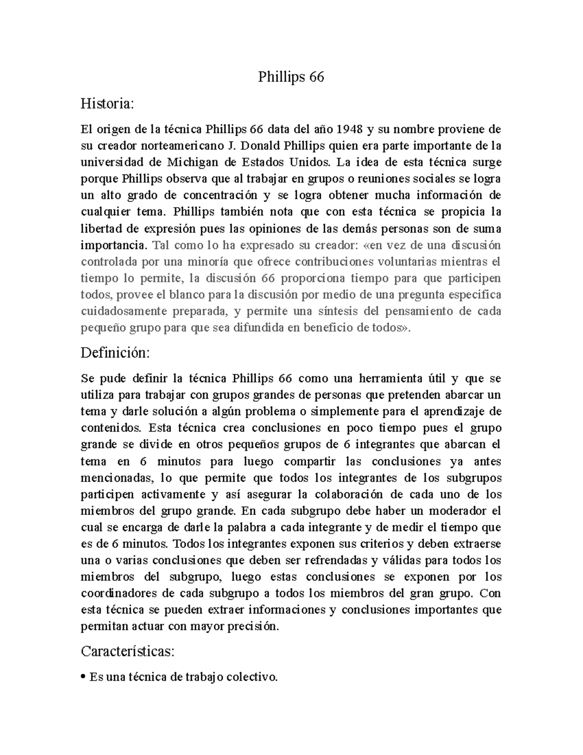 Phillips 66 Phillips 66 Historia El origen de la técnica Phillips 66
