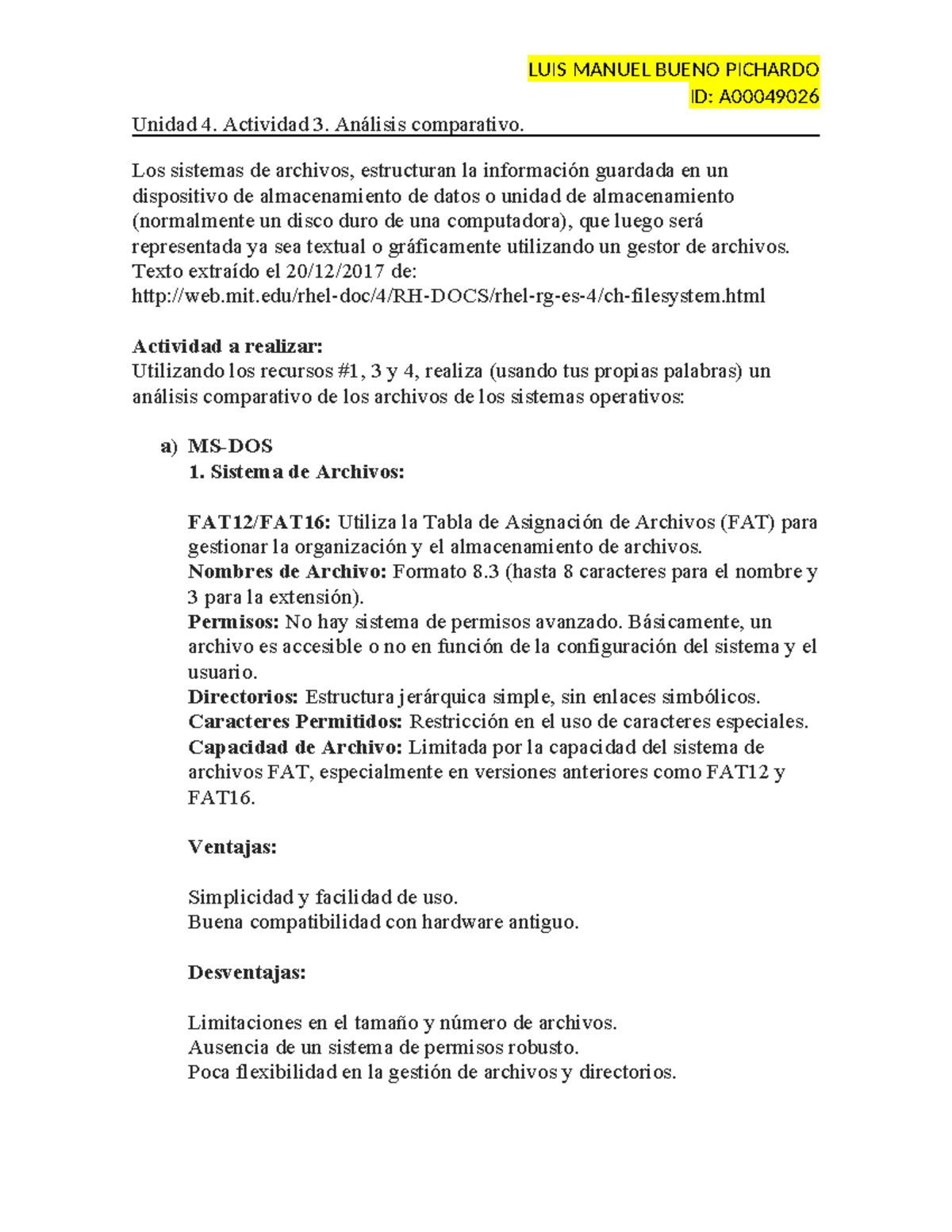 Unidad 4. Actividad 3. Análisis Comparativo - LUIS MANUEL BUENO ...