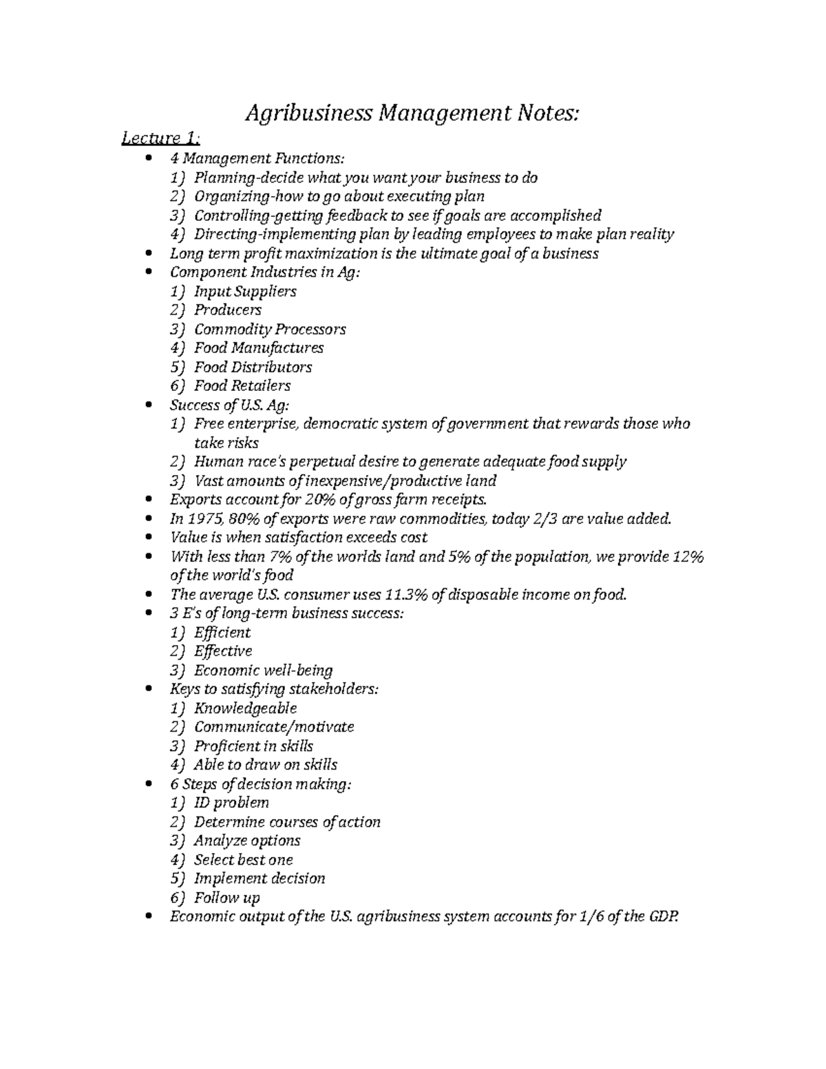 agribusiness-management-notes-studocu