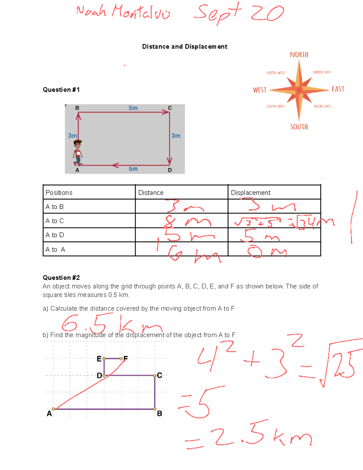 Physics-distance-displacement - Distance and Displacement Question ...