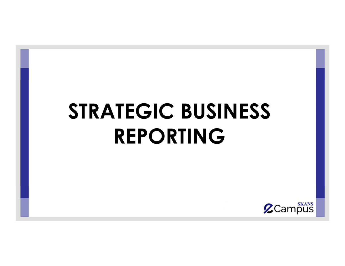 5 - SBR - STRATEGIC BUSINESS REPORTING ANALYSIS AND INTERPRETATION OF ...