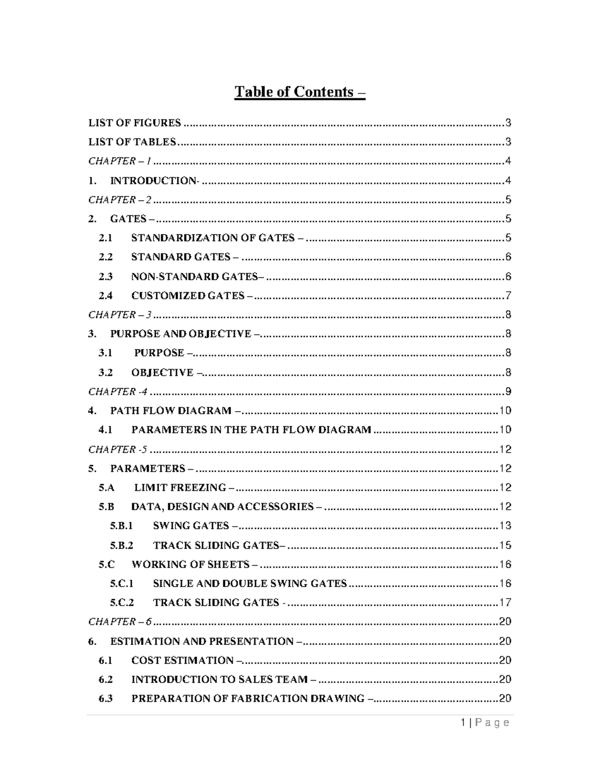 Satyajit Dakua - Internship Report - Table of Contents – LIST OF ...