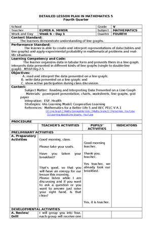 Grade 3 COT Science Q4 - Daily Lesson Log SCHOOL: Grade: THREE (SC ...