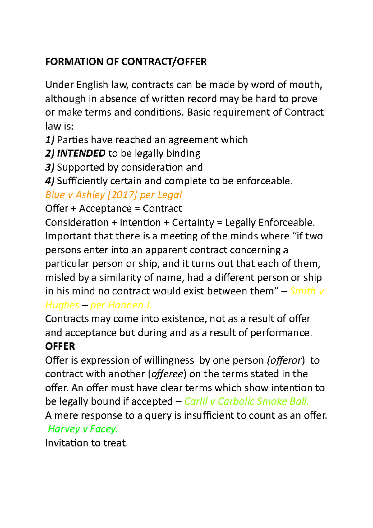 formation-of-contract-case-cheat-sheet-formation-of-contract-offer